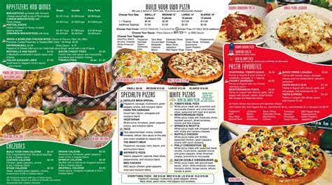 Pizza place. . Defelice menu with prices